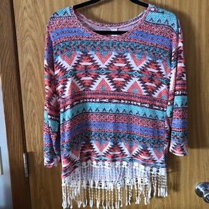 Women’s Aztec printed blouse